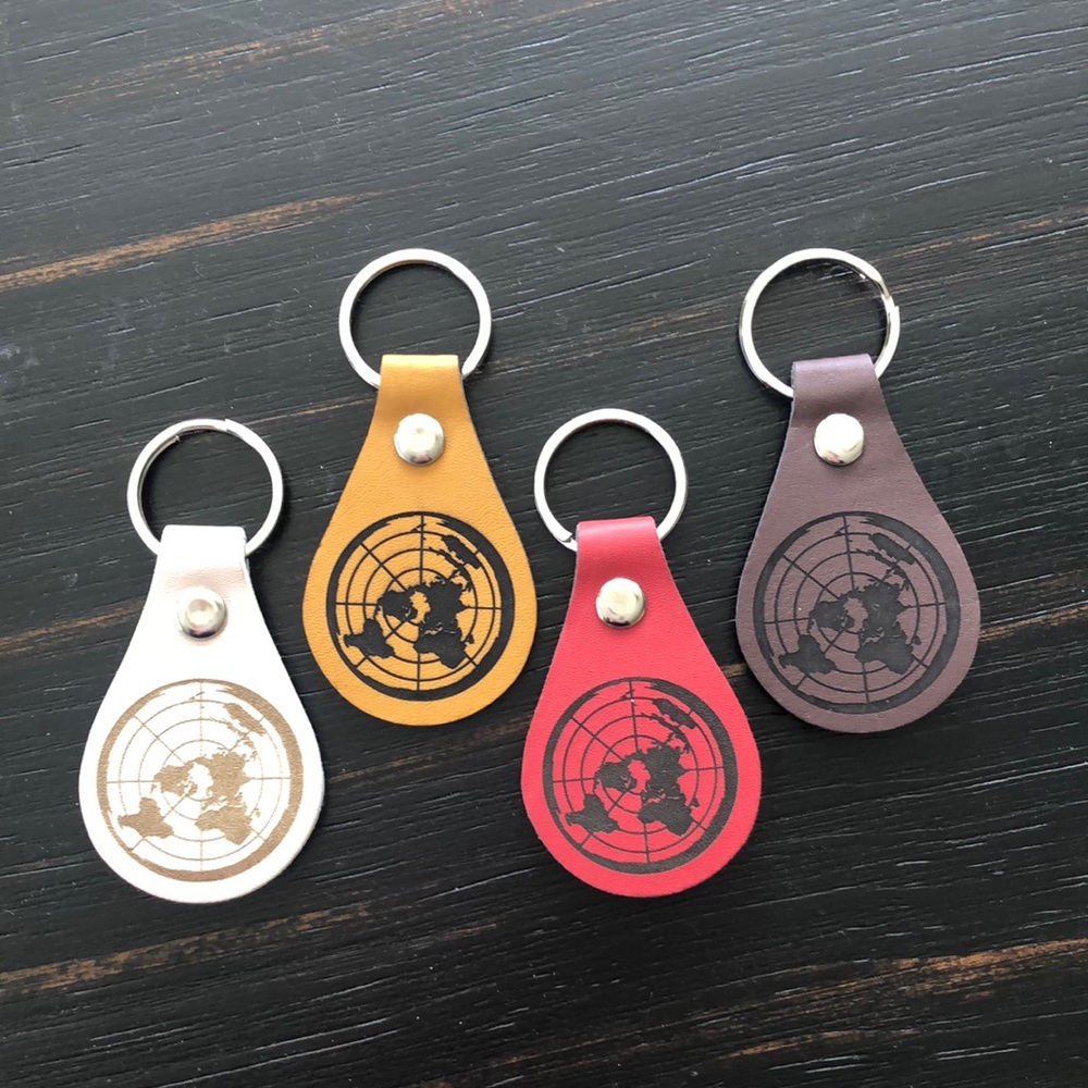 FE Genuine Leather Keychain Set of 4